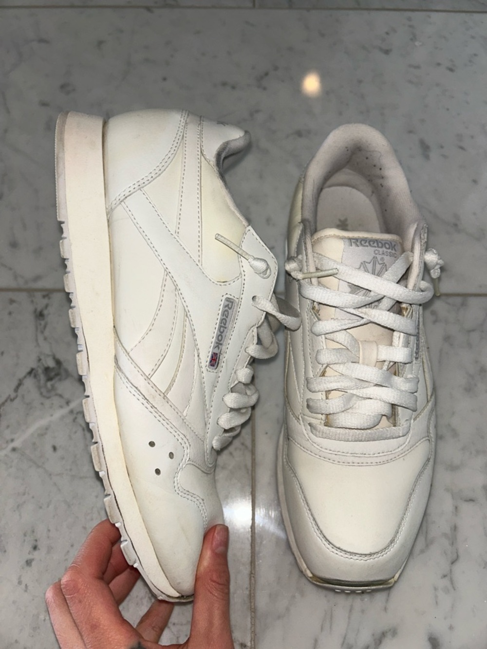 Reebok Off-White Classic Leather Sneakers